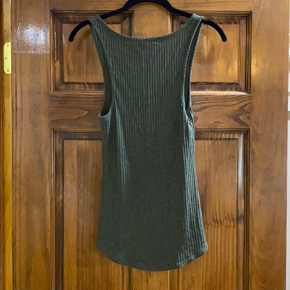 Green Victoria Secret Racerback Three Button Tee - Picture 4 of 4